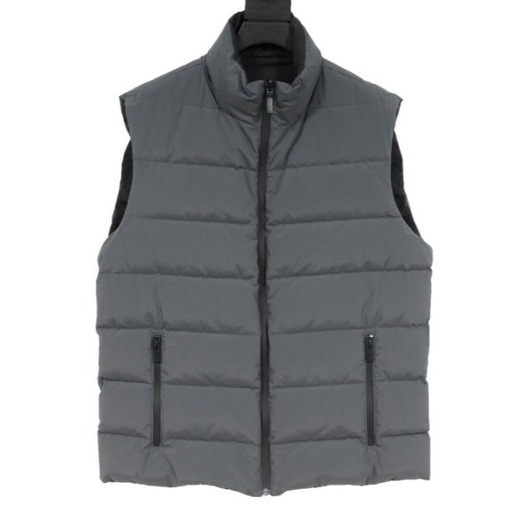 Fendi Mens Monster Vest Size 50 Large Grey Reversible Sleeveless Puffer Jacket - Picture 2 of 10